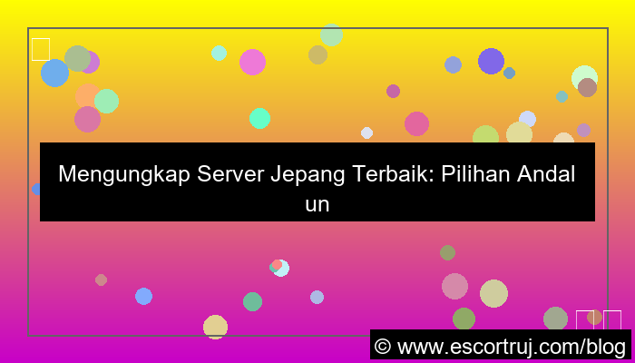 server jepang terbaik